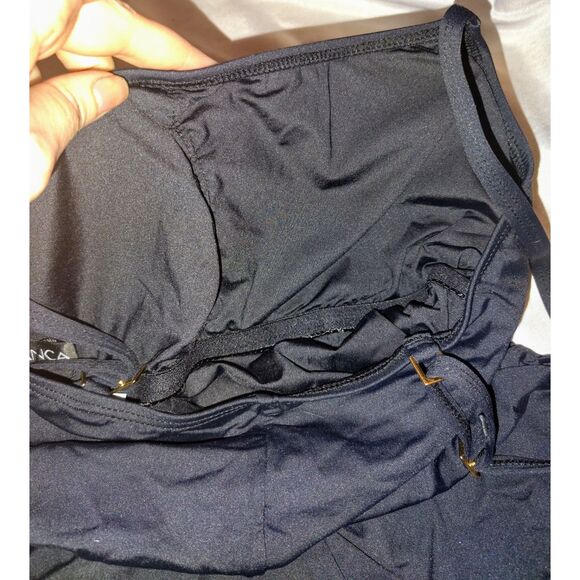 NWT La Blanca Island Goddess 1 Piece Swimsuit Size 8 Black UPF 50 Beach Pool - Picture 6 of 8